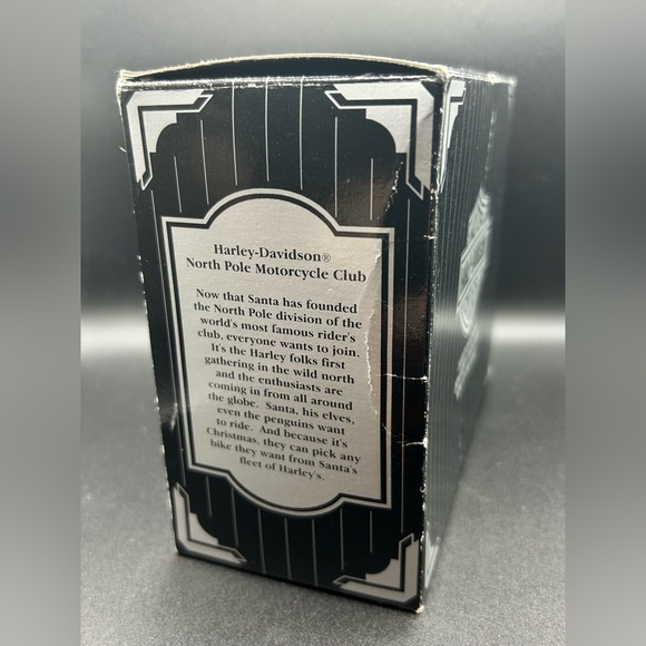 1997 Vintage King Of The Road Santa On A Harley-Davidson Ornament, In Org Box - Picture 4 of 11